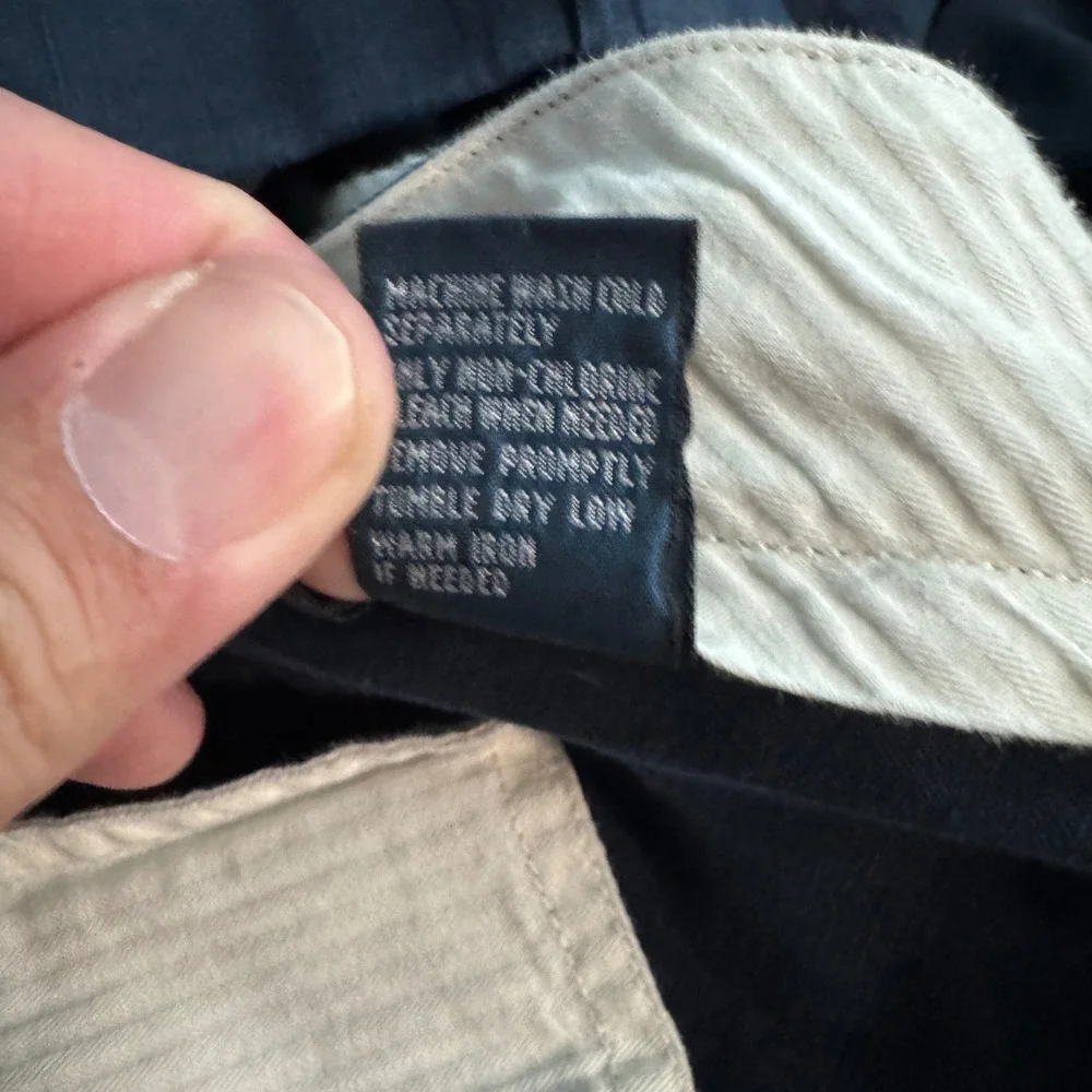 Polo Ralph Lauren Linen Silk Dress Pants Mens 42x30 Navy Pleated Trousers Slacks